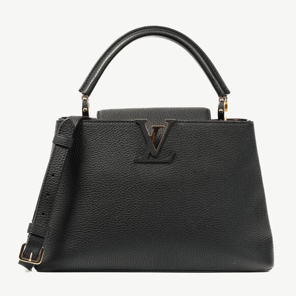 Louis Vuitton Capucines MM Black Taurillon Leather Handbag - Picture 1 of 13